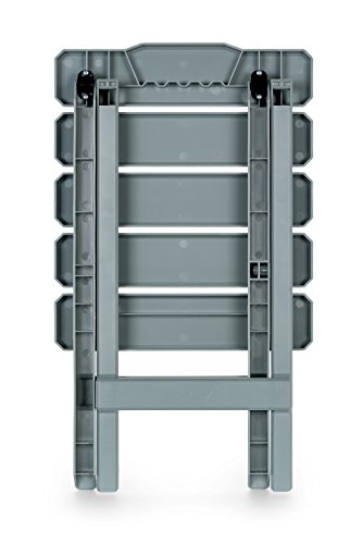 Image of Camco 51682 Gray Regular Adirondack Portable Outdoor Folding Side Table, Perfect For The Beach, Camping, Picnics, Cookouts and More, Weatherproof and Rust Resistant