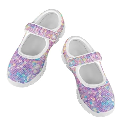 Little Kids Glitter Mary Jane Shoes for Girls Ballerina Ballet Flats Wedding Dance Birthday Shoes