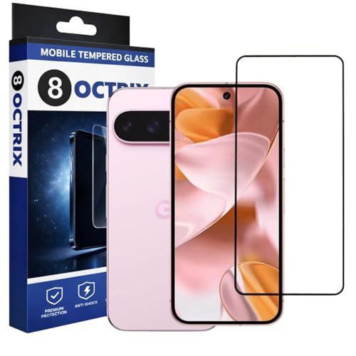Image of Premium Tempered Glass Screen Protector for Google Pixel 10 (Black) | Transparent Full Screen Coverage with Installation Kit | Pack of 1 |