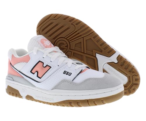 New Balance 550 - Girls' Grade School (White/Pink)4