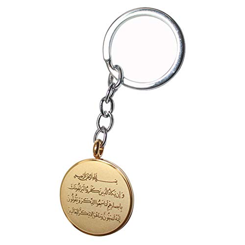 Quran Islamic Muslim Stainless Steel Key Ring Key Chains for Car Bag Wallet