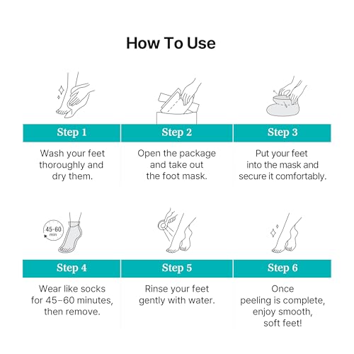 Image of Ariul Smooth & Pure Foot Peeling Mask (1 Pair) Korean Exfoliating Soothing Foot Mask Socks for Dead Skin & Callus Removal, AHA BHA Foot Peel Treatment for Dry Cracked Feet, Soft Smooth Foot Care Mask (Aloe Vera)