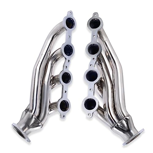 DEMOTOR PERFORMANCE For Chevy LS Chevelle Camaro Nova C10 Truck Shorty Polished Stainless Steel Headers