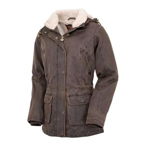 Outback Trading Women's Medium Brown Vintage Outdoor Jacket with Removable Hood - Image 3