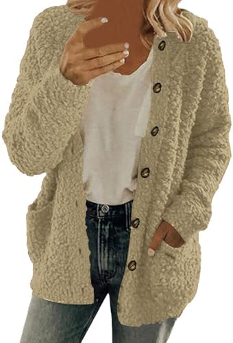 Winter Coat for Women 2024 Soft Fleece Jacket Fuzzy Sherpa Cardigan Open Front Fleece Button Down Warm Casual Sweater Winter Coat for Women 2024 Soft Fleece Jacket Fuzzy Sherpa Cardigan Open Front Fleece Button Down Warm Casual Sweater