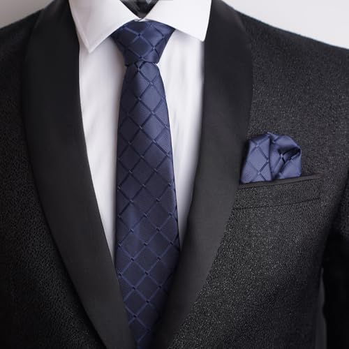 Image of Alizeal Mens 3 Pcs Long Sleeve Shirts Set | Pocket Square Necktie Perfect for Weddings Business Daily Wear
