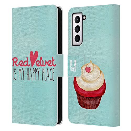 Étui Samsung S21 FE 5G Head Case Designs en cuir portefeuille rouge