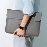 PU Leather Laptop Bag Sleeve Case Suitable For Macbook Air Pro 13 16 /Xiaomi/Huawei/Dell/HP/ASUS 14 15.4 15.6 inch(Green,15-15.4inch)