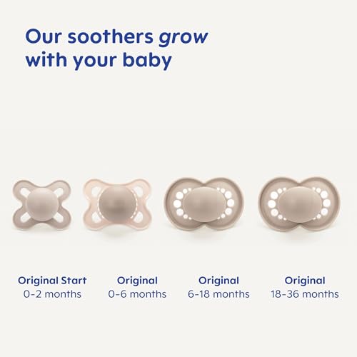 Mam Original Start Day & Night Soothers | 0-2 Months | 4 Pack | Includes 2X Glow In The Dark Dummies | Orthodontic Design | Baby Accessories | Pink (Various Designs) - 5