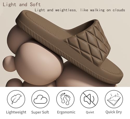 Cloud Slides for Women and Men - No smelly feet,Soft, Comfy, Relax Cloud Slippers, Thick Sole, Non-slip Pillow Slippers, Easy to Clean, Shower, Indoor and Outdoor Pillow Slides3