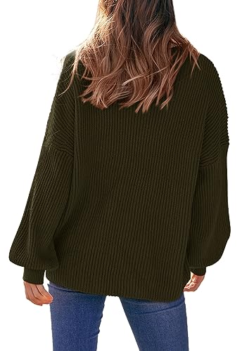 Image of PRETTYGARDEN Womens Sweaters Spring 2026 Oversized Chunky Knitted Pullover Sweater Casual Long Sleeve Crewneck Cute Sweaters