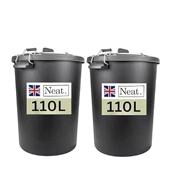 NeatPlastics Dustbin 110L with Clip Locking Lid
