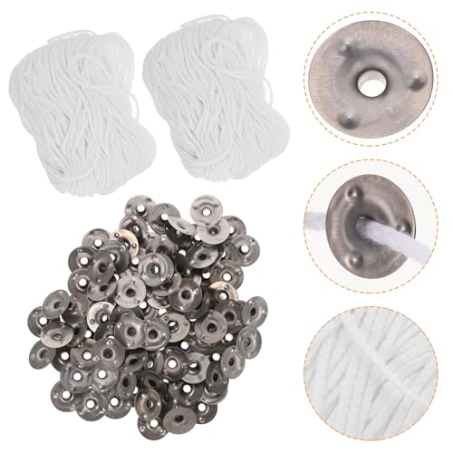 Alipis 61m Cotton Braided Candle Wicks 3-Set 2pcs 30m 1pcs 100pcs