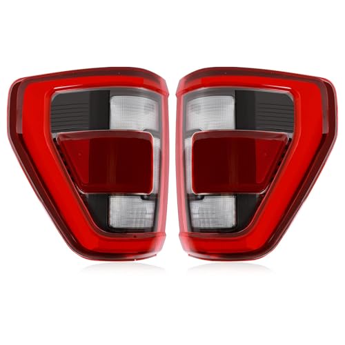 LED Tail lights Assembly w/Blind Compatible with 2021 2022 2023 Ford F150 Rear Light Taillights Replacement for NL3Z13404E NL3Z13405E (Black Housing)