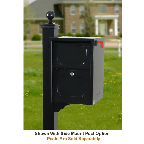 Dvault® Weekend Away Vault Dvjr0060 Locking Post/Column Mount Mailbox (Black) #TOP1