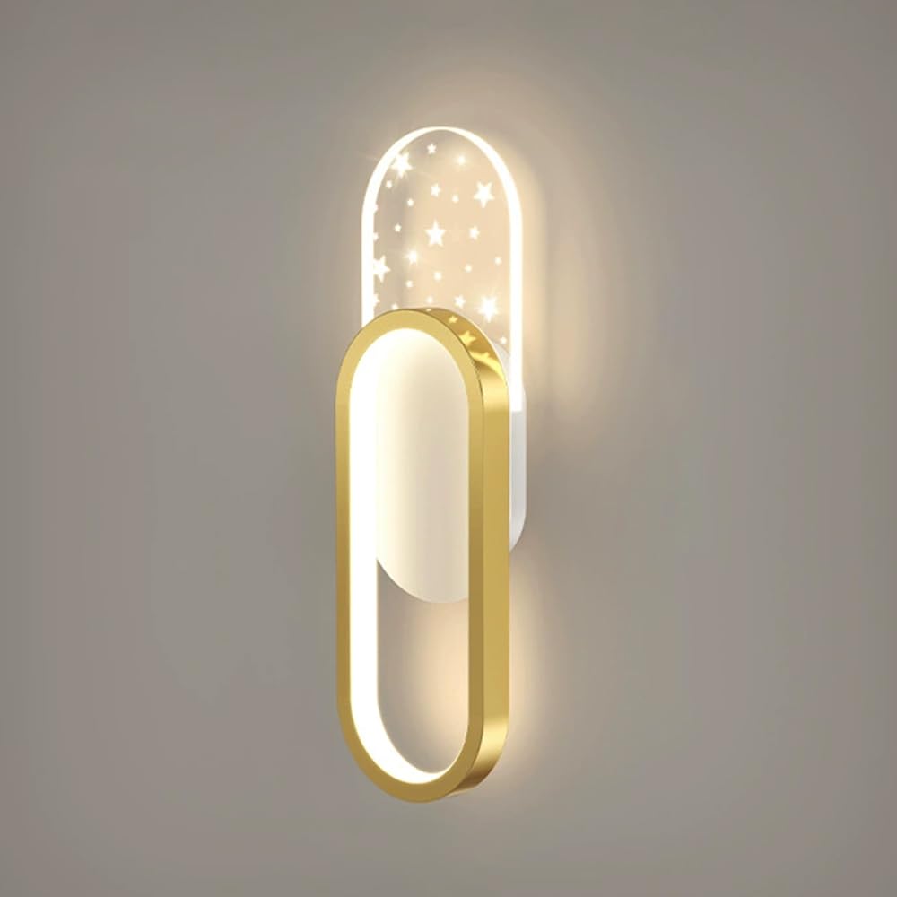 Lámpara de pared de noche con pantalla acrílica guía de luz y 3 tonos