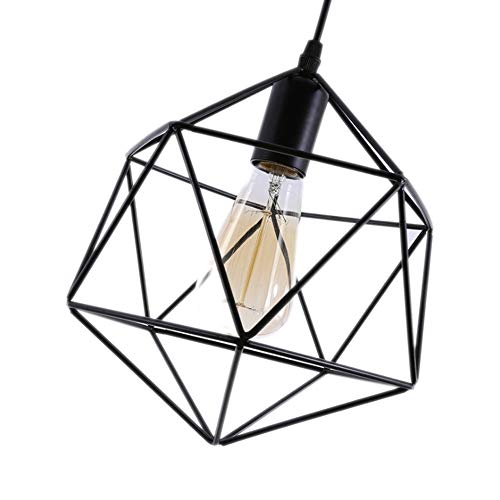 Lámpara de araña de loft industrial E27 con casquillo retro para comedor 6