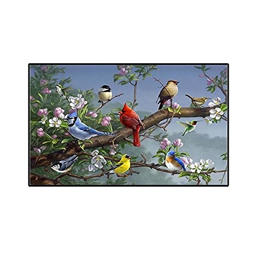 Broderie diamant oiseaux cadeau artisanal fait main