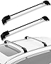 SCITOO for 2012-2014 for Buick Enclave, 2007-2017 for Ford Edge, 2016 for Honda Pilot Aluminum Alloy Roof Top Cross Bar Set Rock Rack Rail