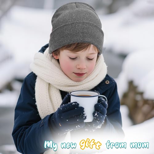 Image of ZOORON Kids Beanie Boys Girls Beanies Children Winter Hats Children Knit Warm Caps Kids Soft Beanie Cap