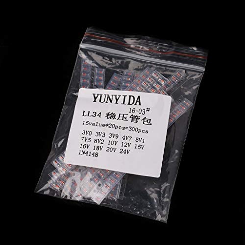 BOBEINI 300 Pezzi 15 Valori LL34 SMD Zener Diode