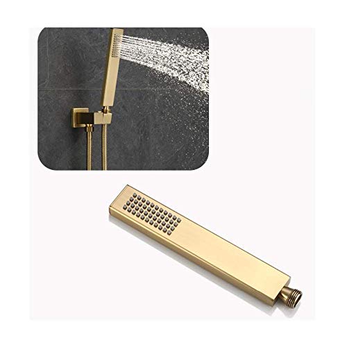 Mitigeur de douche mural ou au plafond or brossé avec robinet