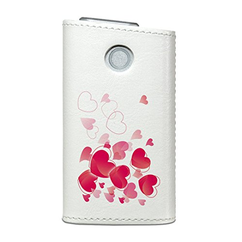 glo グロー グロウ 専用 レザーケース レザーカバー タバコ ケース カバー 合皮 ハードケース カバー 収納 デザイン 革 皮 ラブリー ハート かわいい 001616