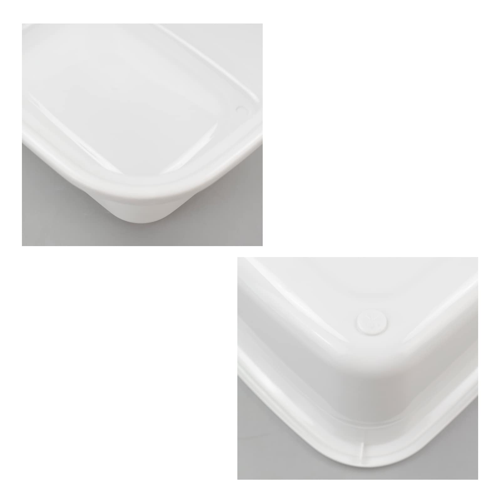Cuenco de plástico de 12 L, recipiente rectangular para platos, lavabo de colores, 4 paquetes