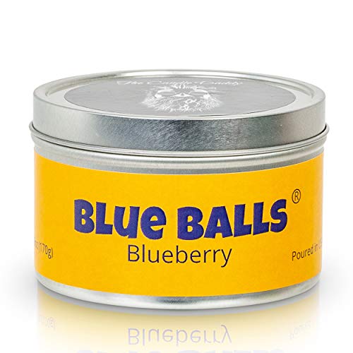 The Candle Daddy - Blueberry Scented Metal Travel Tin - 6oz - Blue Balls - Prank Gift, Weird Gifts, Gag Gift for Adults, Funny Gifts for Men, Gifts for Husband