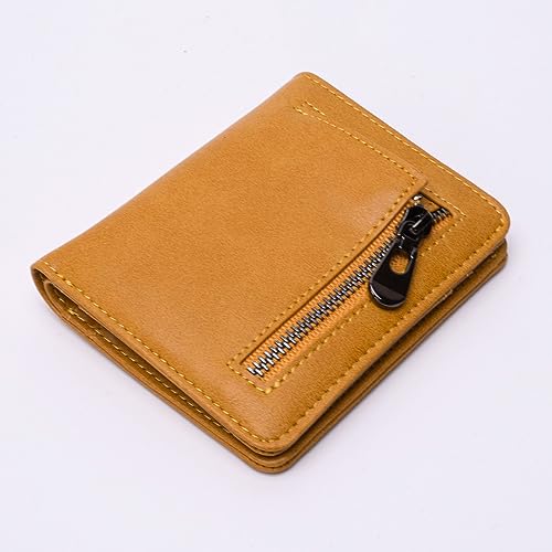 Image of Alldaily Small RFID Wallet for Women Slim Compact Bifold Pocket Ladies Travel Mini Purse (Yellow)