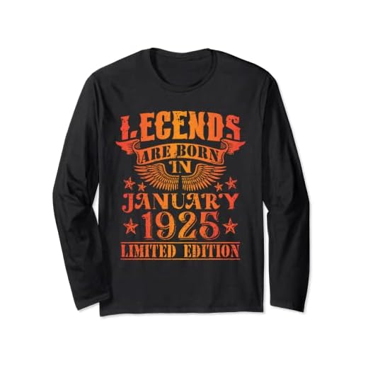 Cumpleaños Enero 1925 Edición Limitada Regalo January 1925 Manga Larga