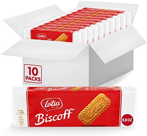 Lotus Biscoff, Caramelized Biscuit Cookies, non GMO + Vegan - 8.8 Oz (Pack of 10)
