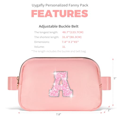 Image of Uygafly Gift for Teen Girls Kids Daughter Her - Birthday Gifts for 3 4 5 6 7 8 9 10 11 12 13 Year Old Girls,Fanny Pack Crossbody Bag Purse Belt Bag Cute Trendy Stuff | Peach,A