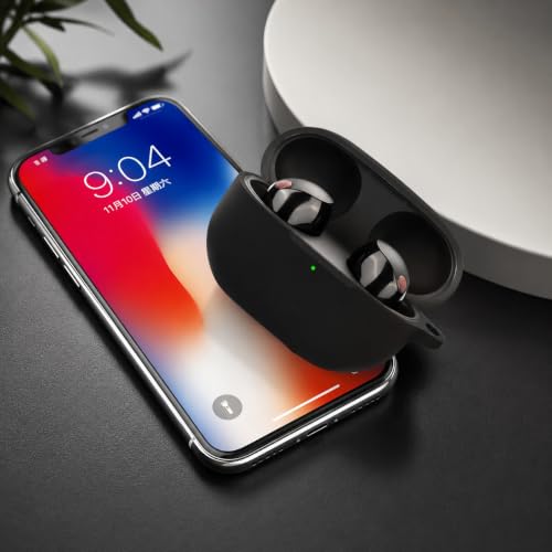 Image of iCare Soft Earphone Case Detachable Earphone Case Shockproof Silicone Earphone Cases for Sony WF-1000XM5 Long-Lasting Protection (Black)