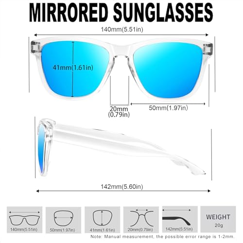 KANASTAL Polarized Sunglasses for Men Women UV400 Classic Square Design Sun Glasses Fashion Shades4