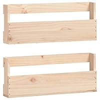 vidaXL Solid Pine Wood Wall-Mounted Shoe Racks - Space-Saving, Stylish, Functional Shoe Storage and Organization