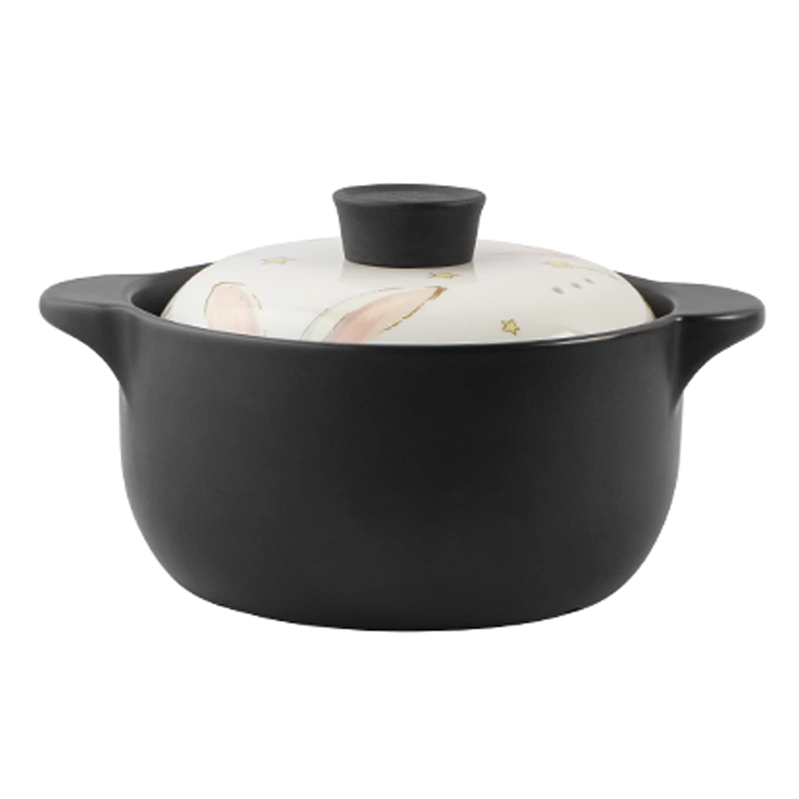 Pentola Bombata In Ceramica Smaltata Con Coperchio 20 Cm | Casseruola Antiaderente Per Brasati E Stufati, Cottura Lenta, Made In Italy
