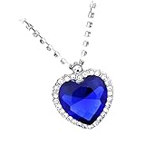 Farbe: Blau Halskette mit Kristall-Anhänger, Titanic, Herz des Ozeans, Valentinstagsgeschenk