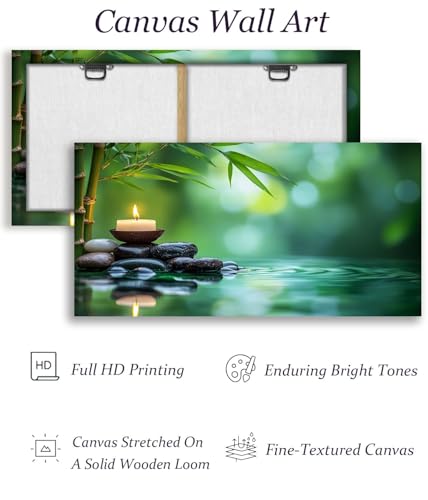 Impression sur toile zen de qualité supérieure cadre 80x120 - 7