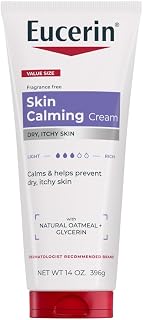 Eucerin Skin Calming Cream with Natural Oatmeal: 24-Hour Relief for Dry, Itchy Skin - 14 oz Full Body Lotion