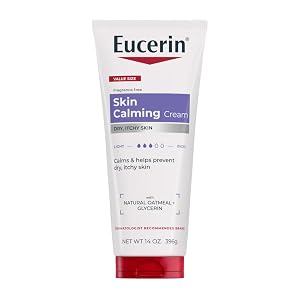 Eucerin Skin Calming Cream - Full Body Lotion for Dry Itchy Skin Natural Colloidal Oatmeal Enriched - 14