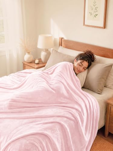 Image of Utopia Bedding Ultra Soft Fleece Bed Blanket King Size Pink (90x102 Inches)