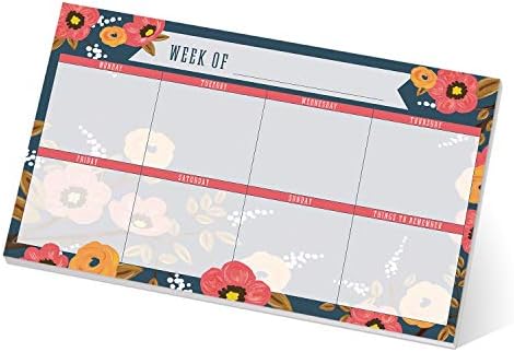 Amazon.com : modern floral sticky note weekly calendar / 16.25
