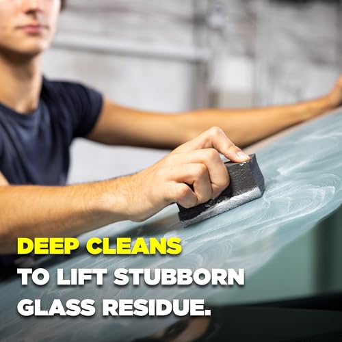 Image of Invisible Glass 91411 Glass Stripper Water Spot Remover Kit - Cerium Oxide Based Auto Glass Polish for Windshields, Hard Water Spots, Road Films & Old Coatings - 4 Fl Oz