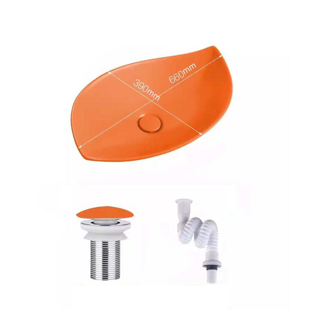 Aertsdfgt A Sink Bowl Nordic Creative Ceramic Countertop Basin Matte Orange Personality Washbasin Home Balcony Bathroom Rt