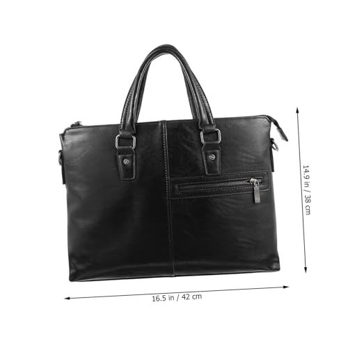 Pu Leather Business Briefcase Large Capacity Laptop Bag for Professionals College Students Travelers Durable Practical Design with Ample Storage for Daily Essentials2