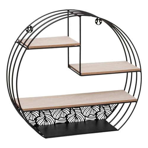 Atmosphera - Étagère Murale Noire en métal