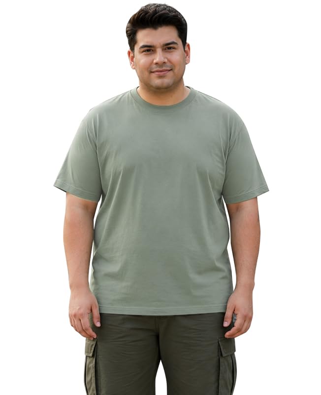 Image of Sleepynuts Men's Everyday Wear Crew Neck Regular Fit T-Shirt | Half Sleeve Solid Plain Casual T-Shirt for Men | Soft Breathable Fabric |