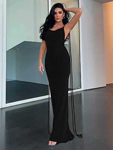 Womens Summer Backless Bodycon Dress Halter Cowl Neck Slip Spaghetti Strap Sexy Cocktail Party Maxi Dresses2