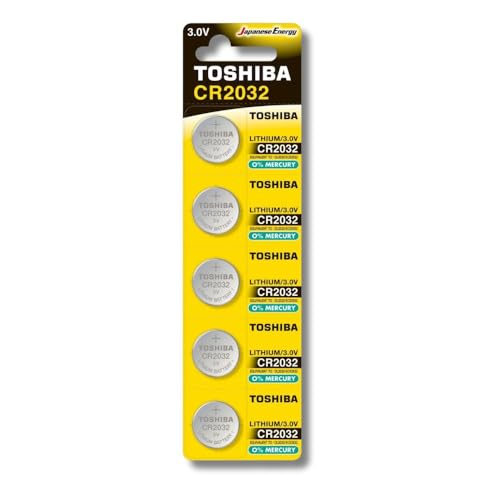 Toshiba Cr2032 3V Lithium Coin Cell Battery, Pack Of 5